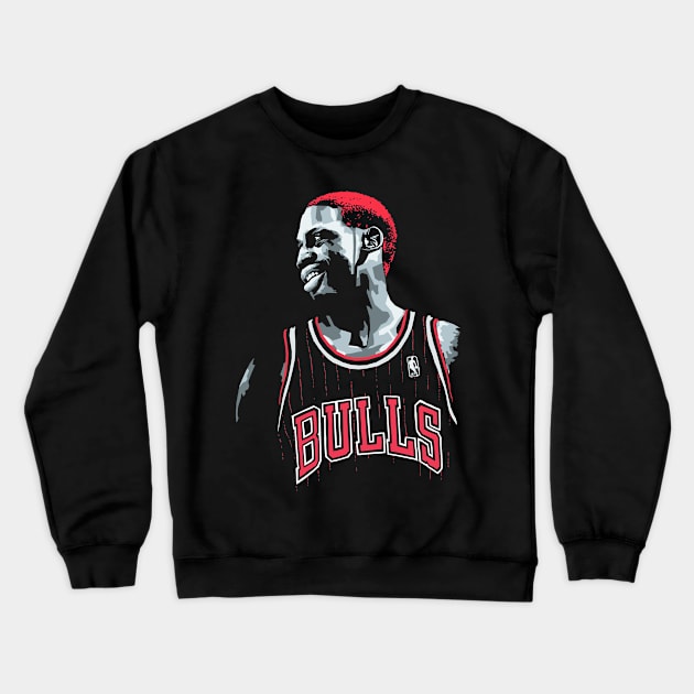 Dennis Rodman Bulls Crewneck Sweatshirt by Genie Designs